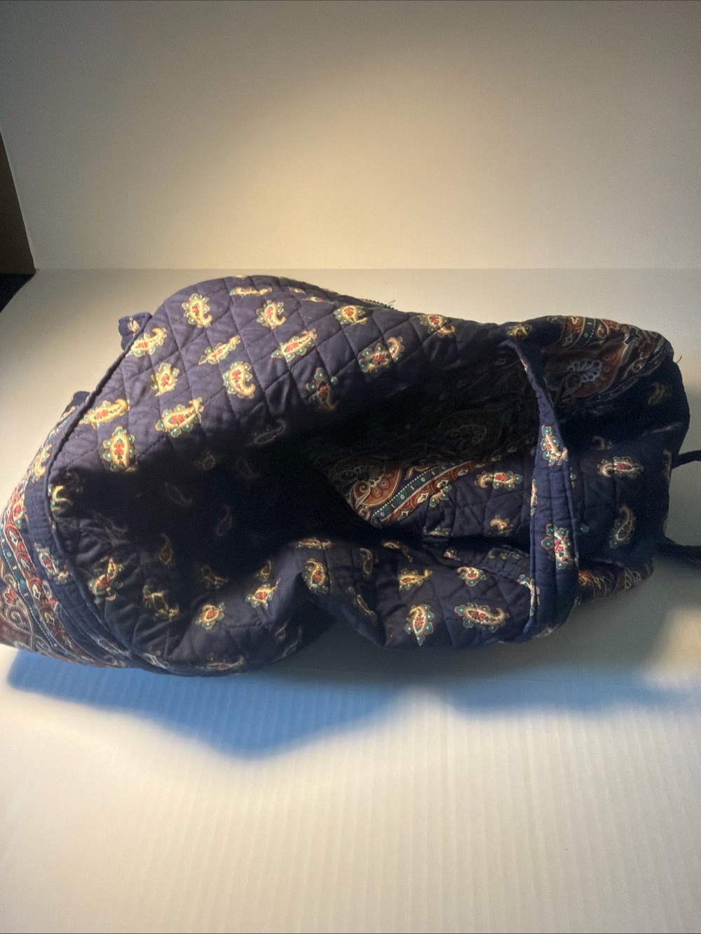 Vera Bradley Navy Quilted Paisley Tote with Rust and Cream Accents - Picture 9 of 9